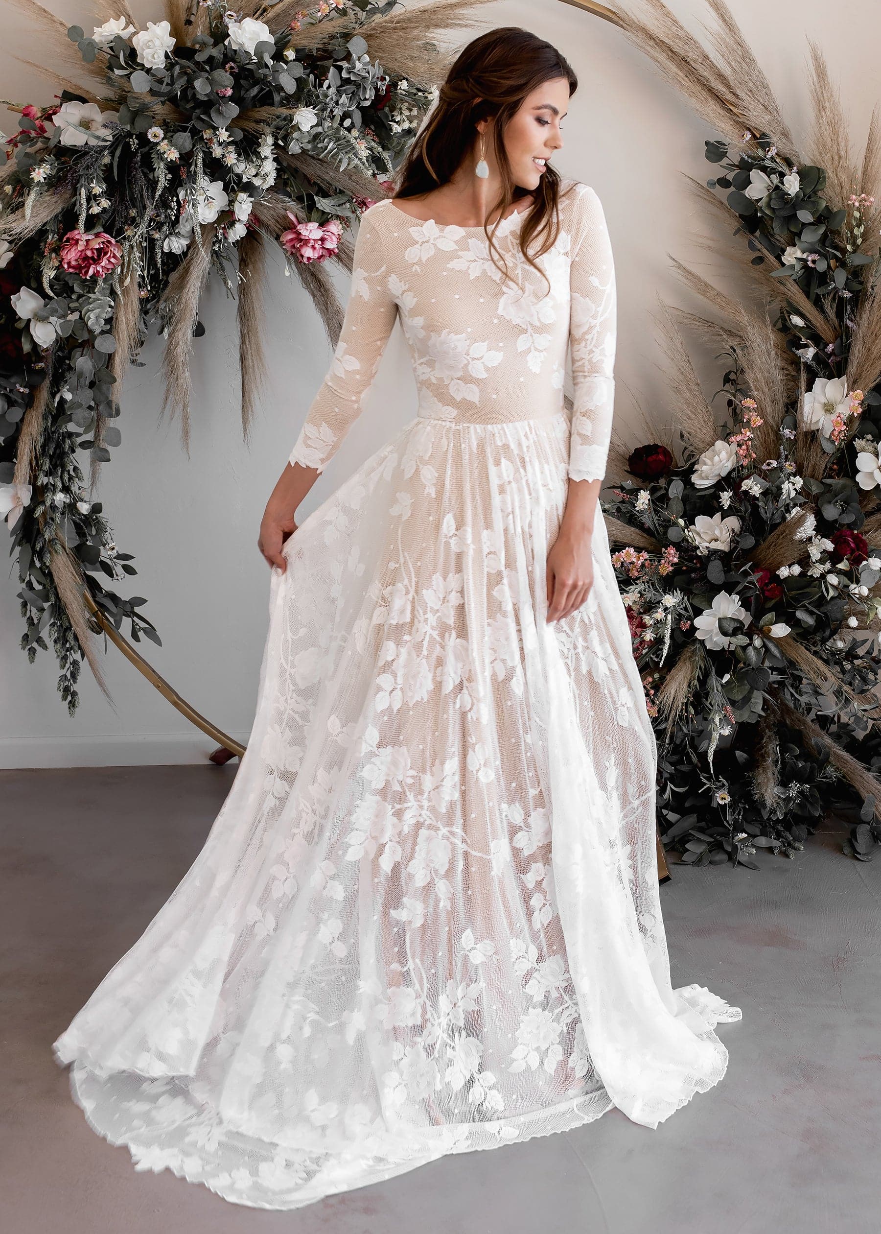 wear your love prom dress Ari Dress Floor-length (no train) / Full Coverage / 7/8 Sleeve (bracelet sleeve)