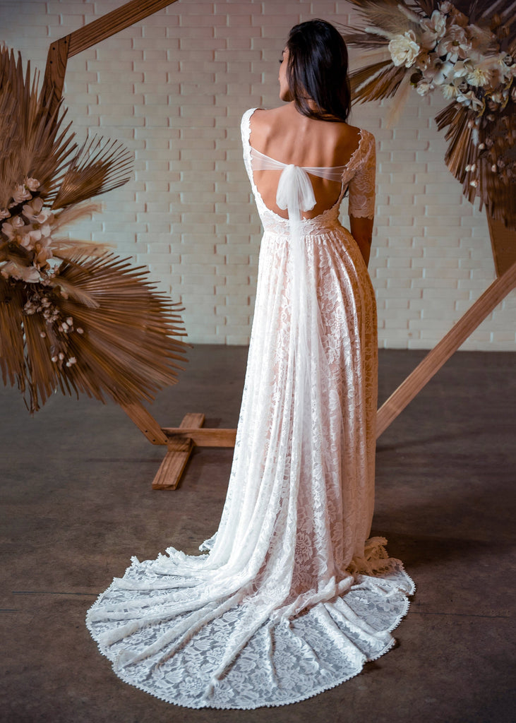 Bride wearing Isella Dress