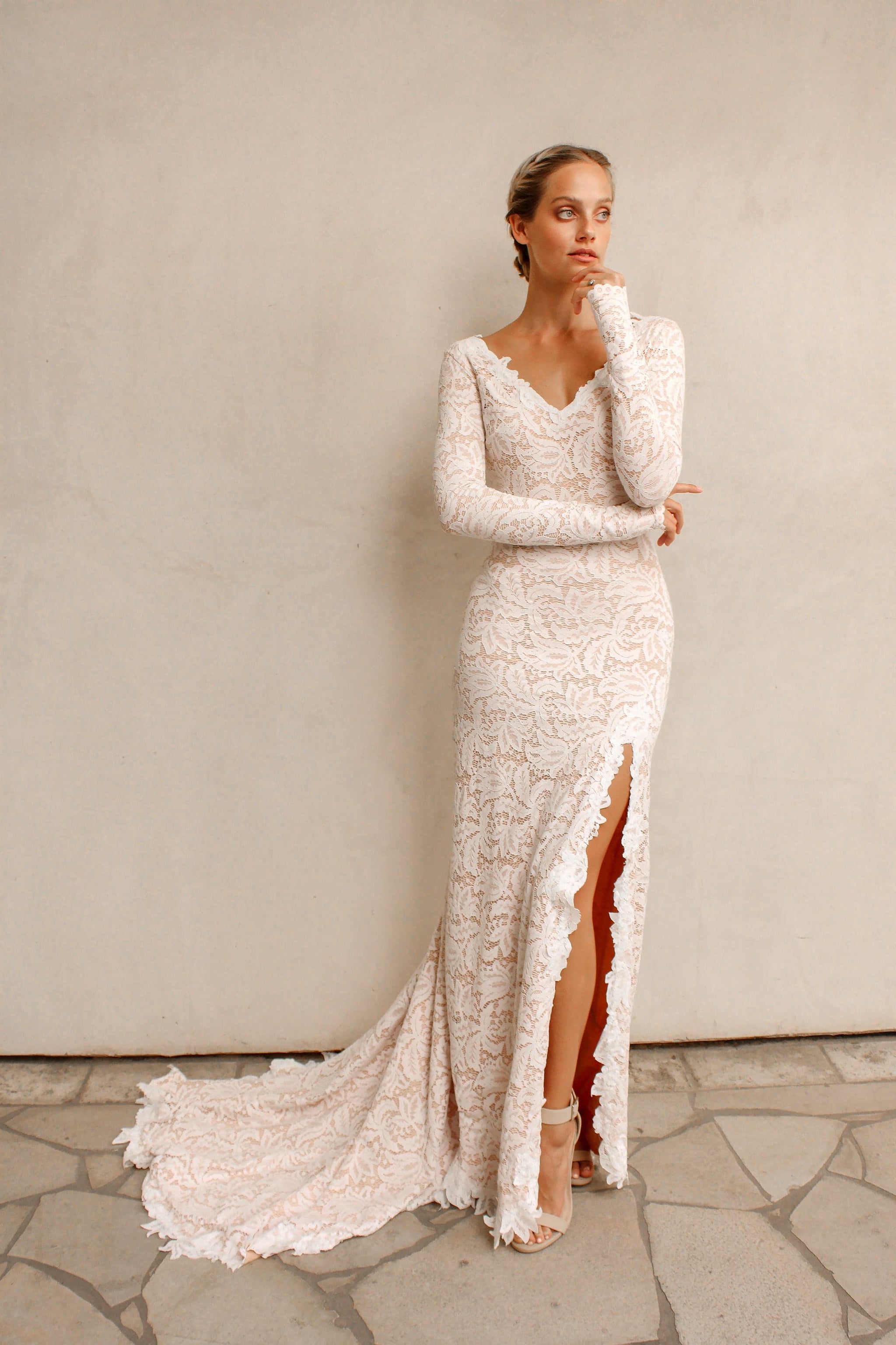 Julie | Long Sleeve Lace Wedding Dress