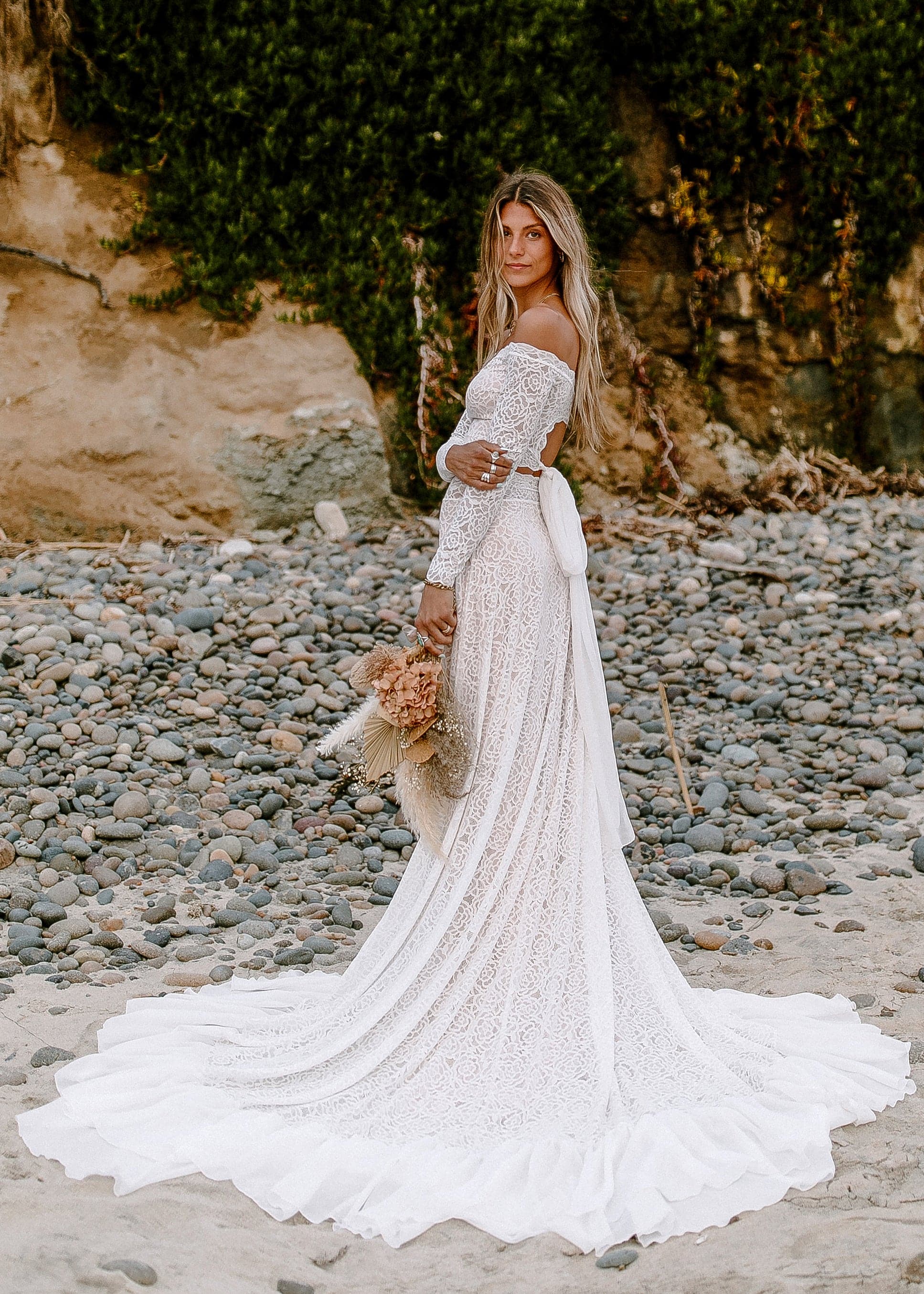 Lennox | WearYourLove | French Lace Crop Top Wedding Dress | Wear Your Love Lennox | WearYourLove | French Lace Crop Top Wedding Dress | Wear Your Love