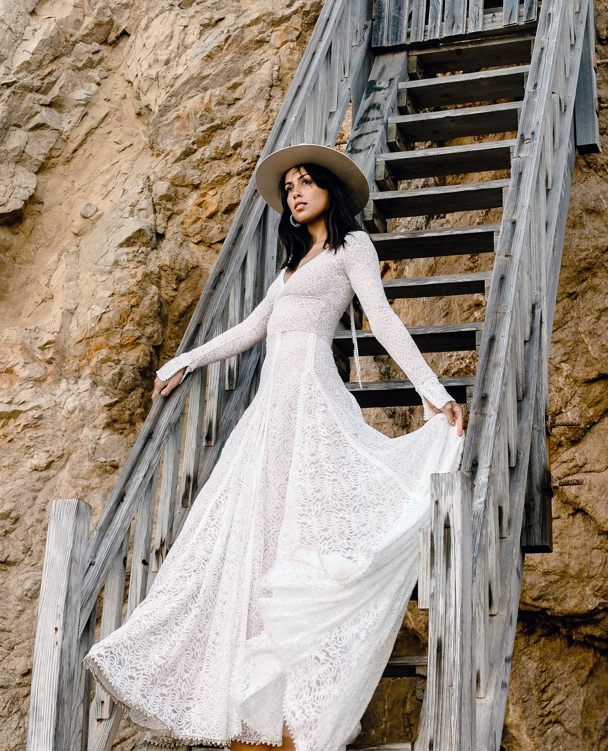 skye maxi dress Skye Dress - SURPLICE WEDDING GOWN WITH OPEN BACK