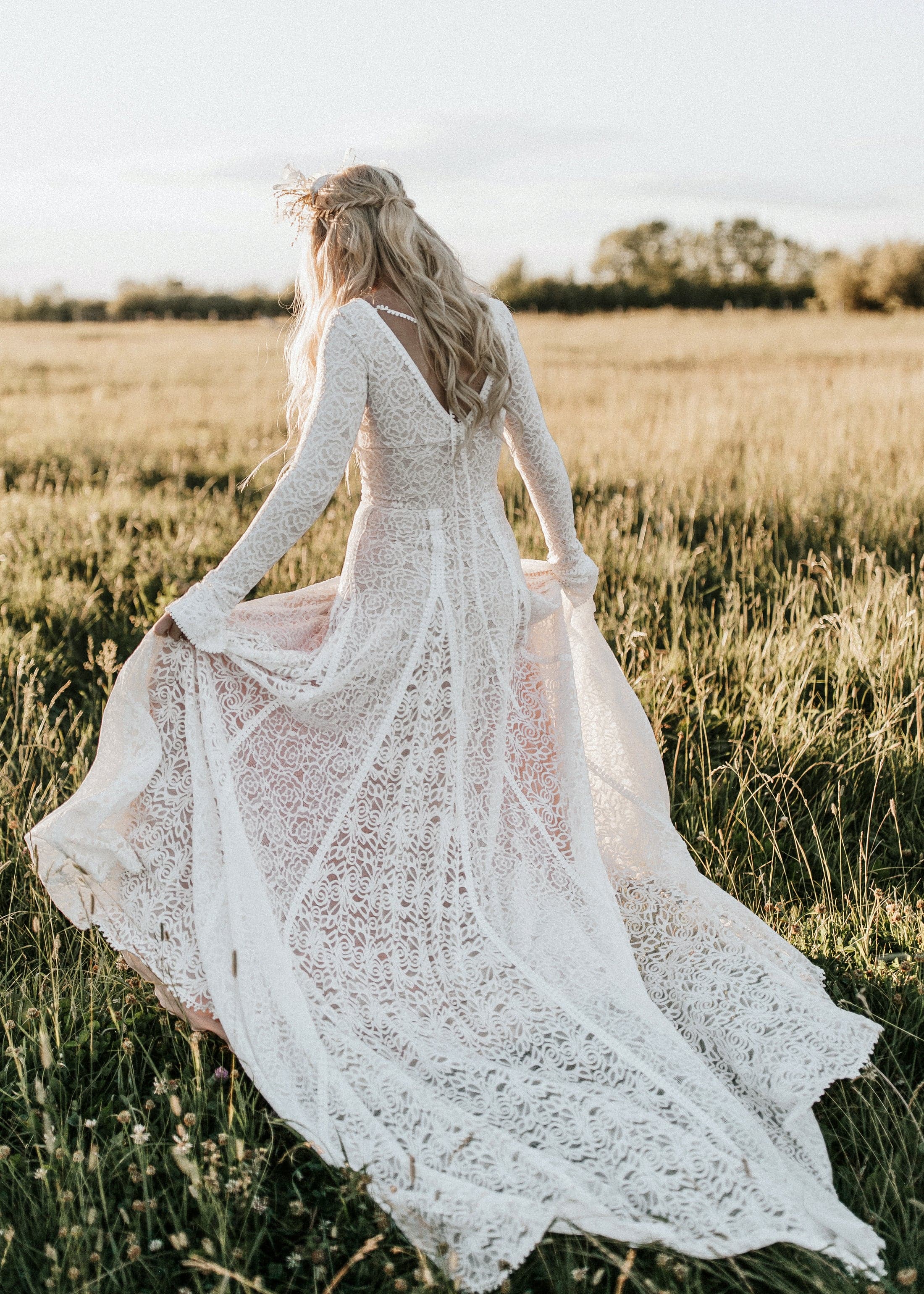 Skye Dress - SURPLICE WEDDING GOWN WITH OPEN BACK | Wear Your Love