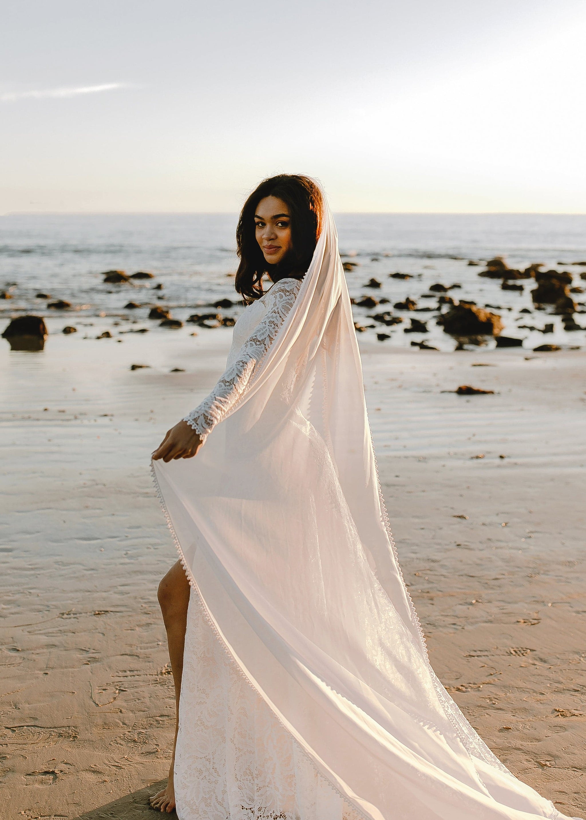Shay Veil | WearYourLove | Vegan Chiffon Bridal Veil | Wear  display picture 3
