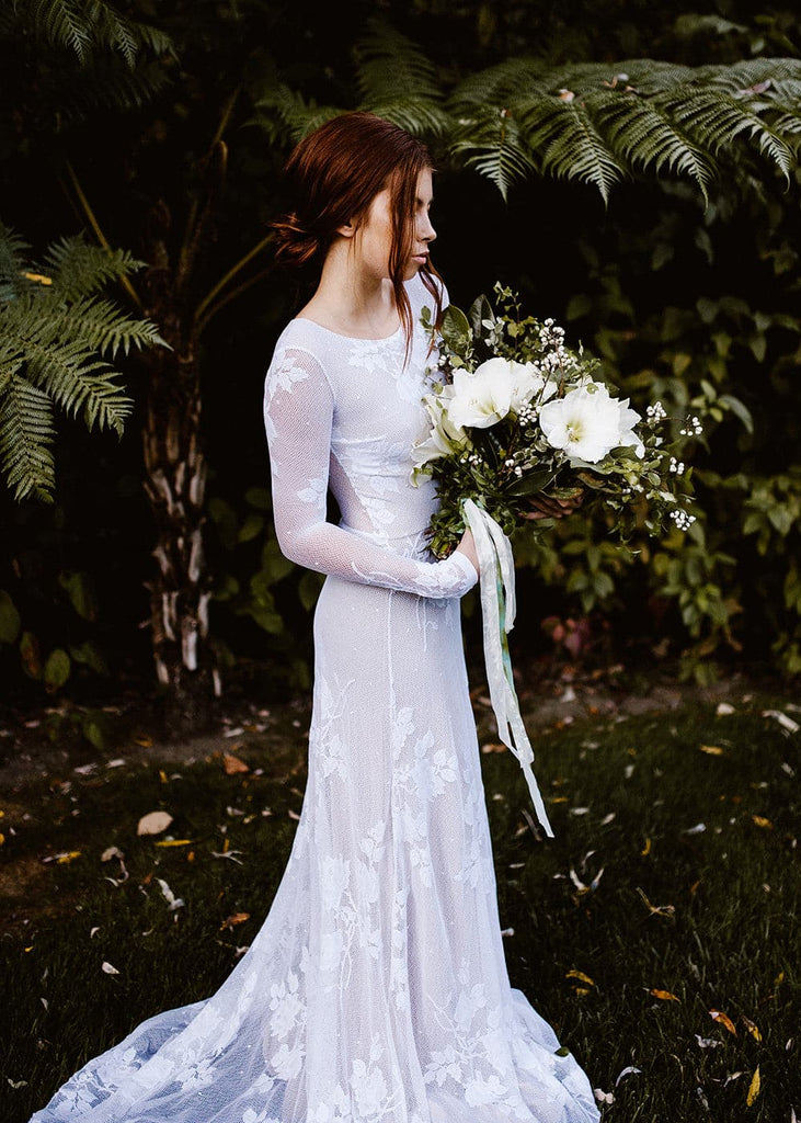 Bride wearing Senia Dress