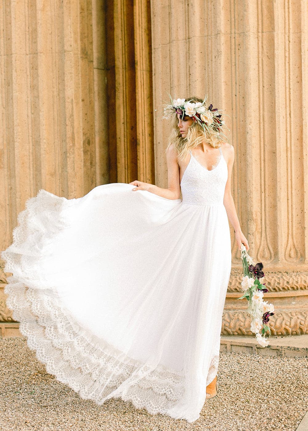 Penelope | RACER BACK LACE INLAY WEDDING DRESS WITH CHIFFON SKIRT | Wear Your Love Penelope | RACER BACK LACE INLAY WEDDING DRESS WITH CHIFFON SKIRT | Wear Your Love