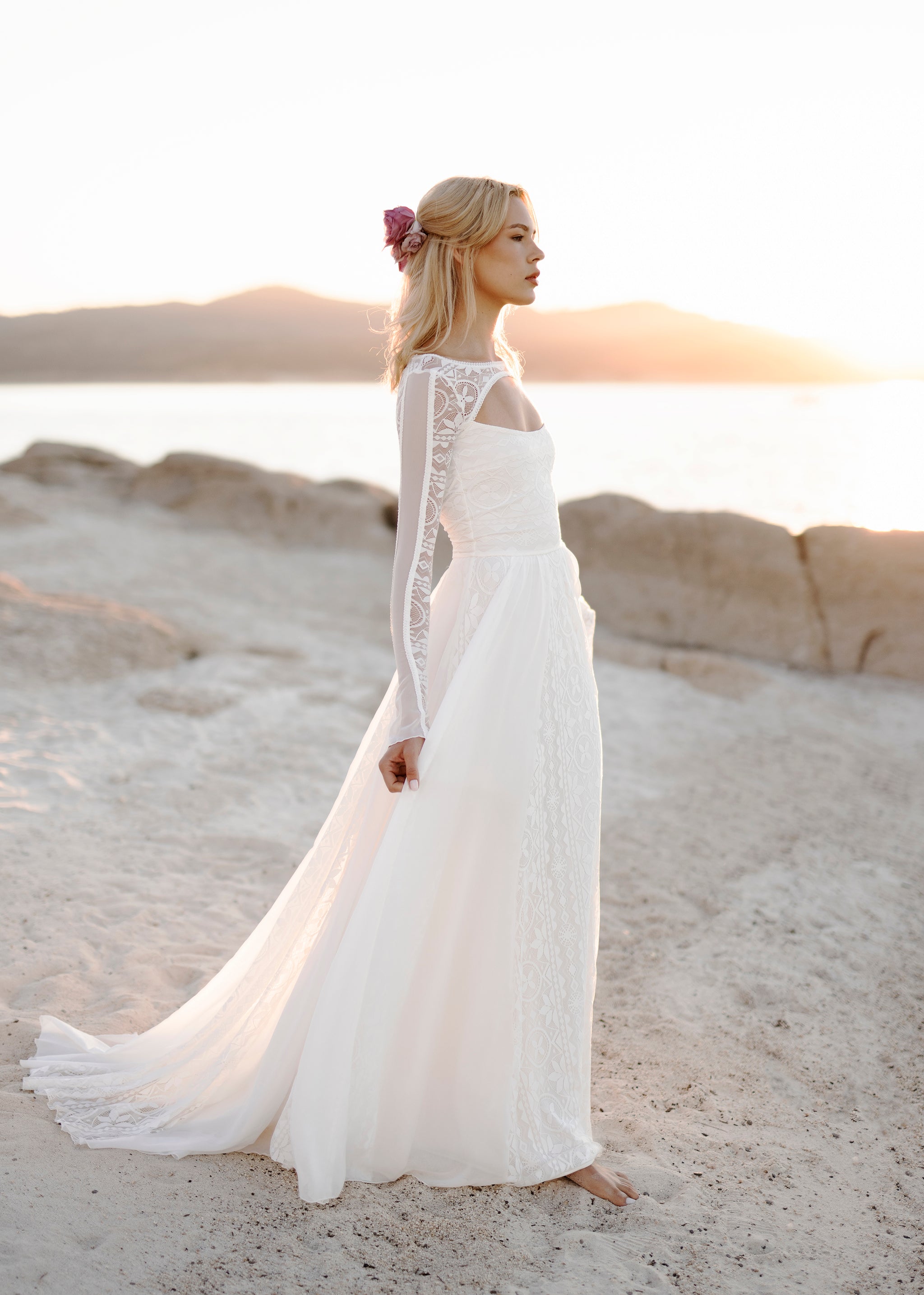 Bombaytesthouse Diamante Fishtail Wedding Dress Mikado Basque