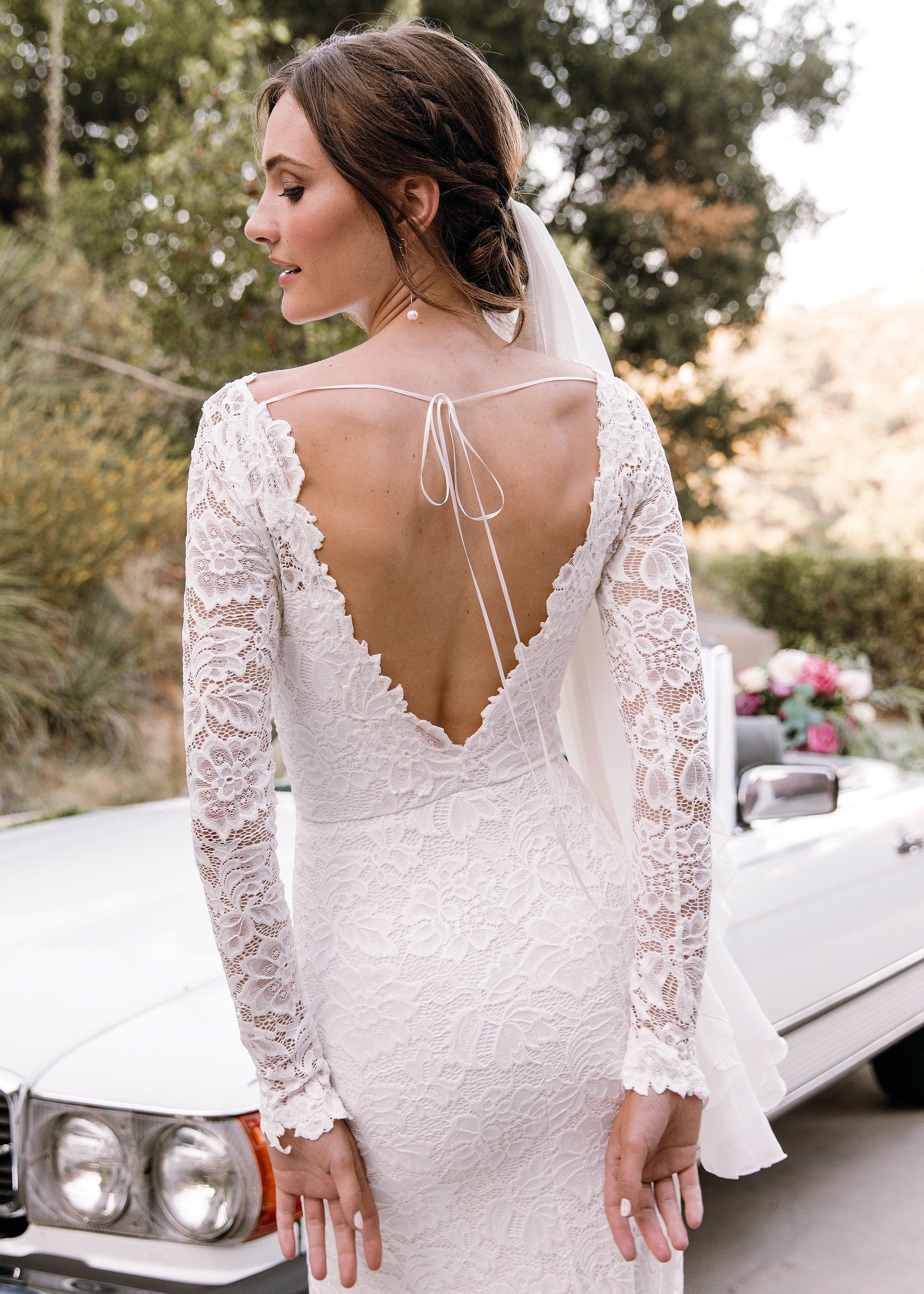 Sia Dress Full (24-in) / Princess slit (shown) / Open V Back (shown)